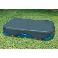 Intex The Wet Set; Rectangular Pool Cover Fits 103 in x 69 in (262 cm x 175 cm) or 120 in x 72 in (305 cm x183 cm) 20 in (51 cm) overhang with rope ties