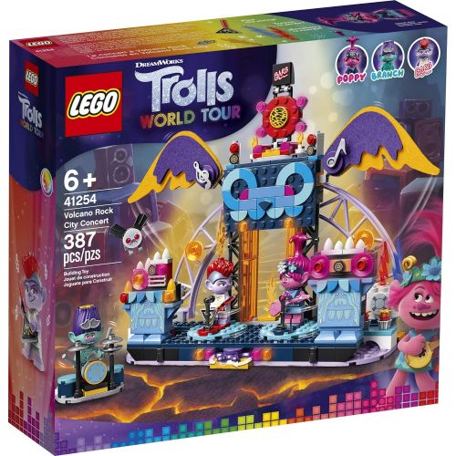  LEGO Trolls World Tour Volcano Rock City Concert 41254, Cool Trolls Toy Building Kit for Kids, New 2020 (387 Pieces)