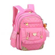 Bookbag for Girls,Gazigo Waterproof Girls Backpack with bows Back to School Gifts (Pink, Small)