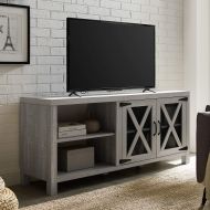 WE Furniture AZ58ABMDST TV Stand 58 Stone Grey