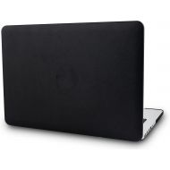 [아마존베스트]KECC Laptop Case for MacBook Pro 13 (2020/2019/2018/2017/2016) Italian Leather Hard Shell Cover A2338 M1 A2289 A2251 A2159 A1989 A1706 A1708 Touch Bar (Black Leather)