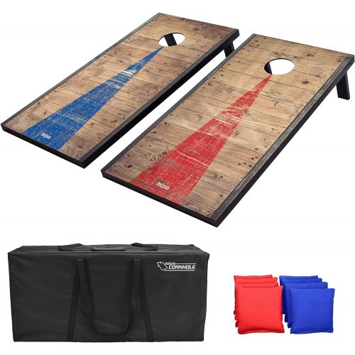  GoSports Classic Cornhole Set ? Includes 8 Bean Bags, Travel Case and Game Rules (Choice of style)