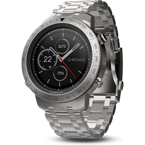 가민 Garmin Fenix Chronos, Steel with Brushed Stainless Steel Smart Watch Band