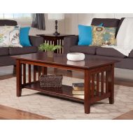 Atlantic Furniture AH15204 Mission Coffee Table Rubberwood Walnut