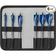 BOSCH NS5006 6-Piece Nail Strike Wood-Boring Spade Bits Assorted Set with Included Pouch Optimized for Wood and Wood with Nails