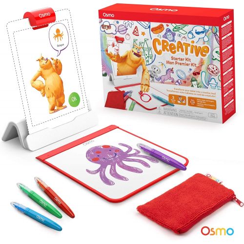 오즈모 [아마존베스트]Osmo - Creative Starter Kit for iPad (Ages 5-10) + Detective Agency: A Search & Find Mystery Game Bundle (Ages 5-12) iPad Base Included