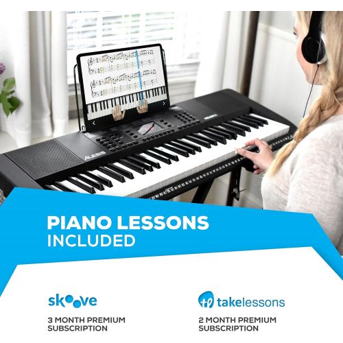  [아마존베스트]Alesis Melody 61 MKII | 61 Key Portable Keyboard with Built In Speakers, Headphones, Microphone, Piano Stand, Music Rest and Stool