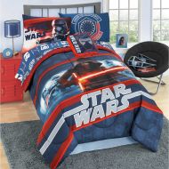 Disney Star Wars Episode 7 Reversible Comforter and Sheet Bedding Set , Twin Size (6 Pieces)
