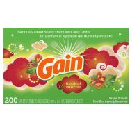 By Gain Fabric Softener Dryer Sheets Gain Fabric Softener Dryer Sheets, Tropical Sunrise, 200 Little Sheets (1)