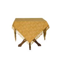 April Cornell Peony Jacquard Gold 60 x 90 Cotton Tablecloth