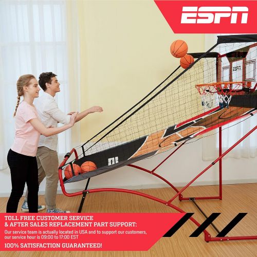  [아마존베스트]ESPN EZ Fold 2 player Basketball Game with Polycarbonate Backboard and LED Scoring