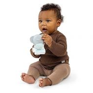 Ingenuity Teething Mitt & Rattle for Baby, BPA-Free Silicone, Gentle Rattle Sound, Adjustable Strap, Elephant, Unisex - Van