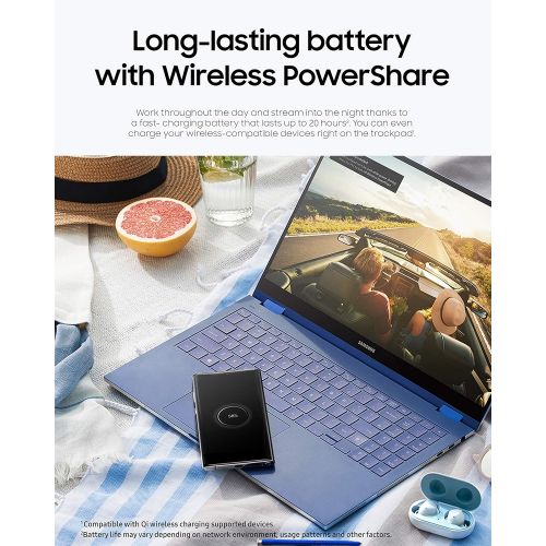 삼성 Samsung Galaxy Book Flex 13.3” Laptop| QLED Display and Intel Core i7 Processor | 8GB Memory | 512GB SSD| Long Battery Life and Bluetooth-Enabled S Pen | (NP930QCG-K01US), Blue