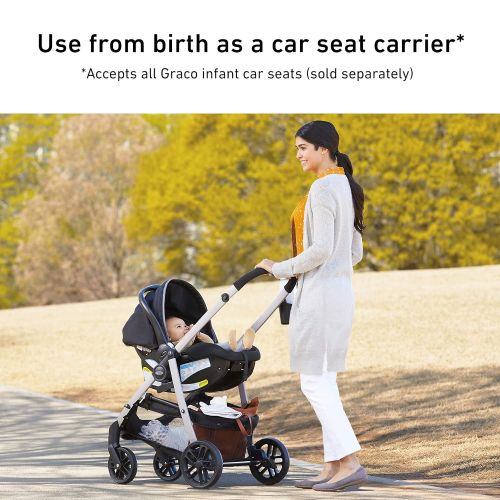 그라코 Graco Modes Pramette Stroller, Baby Stroller with True Bassinet Mode, Reversible Seat, One Hand Fold, Extra Storage, Child Tray, Pierce