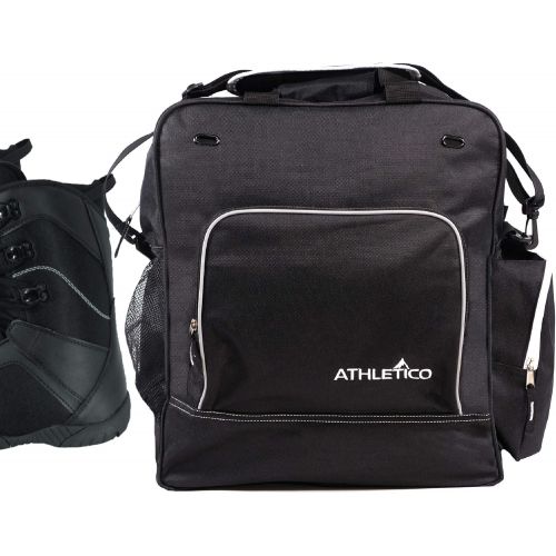  Athletico Weekend Ski Boot Bag - Snowboard Boot Bag - Skiing and Snowboarding Travel Luggage - Stores Gear Including Jacket, Helmet, Goggles, Gloves & Accessories (Black)