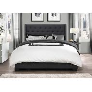 Baxton Studio 149-8942-AMZ Beds (Need Box Spring) Queen Charcoal Grey