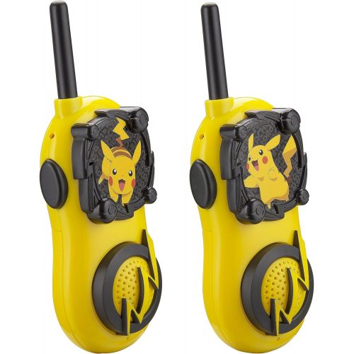  [아마존베스트]eKids Pokemon Walkie Talkies Pikachu Toys FRS Walkie Talkies for Kids Long Range Static Free Easy to Use For Indoor and Outdoor Games