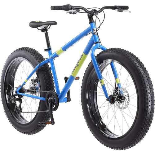  Mongoose Dolomite Mens Fat Tire Mountain Bike, 26-Inch Wheels, 4-Inch Wide Knobby Tires, 7-Speed, Steel Frame, Front and Rear Brakes, Multiple Colors