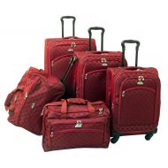American Flyer Luggage Madrid 5 Piece Spinner Set, Red, One Size