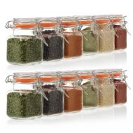 California Home Goods 24-Count 3.4 oz Spice Jars with Lids Value Pack. Airtight Glass Bottles for Spices, Condiments, Seasonings and More. Clear Glass Jars with Airtight Lids for Home, Party Favors, and