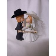 Custom Design Wedding Supplies by Suzanne Wedding Western reception party Git N Hitched Sign Redneck Kissing cake topper