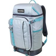 CleverMade Cardiff Backpack Cooler Bag - Insulated 24 Can Soft Leakproof Cooler with Bottle Opener, Dry Storage Compartments and Mesh Side Pockets, Grey