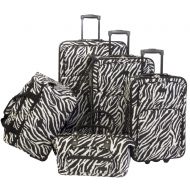 American Flyer Luggage Animal Print 5 Piece Set, Zebra Black, One Size