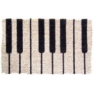Entryways Piano Handmade, Hand-Stenciled, All-Natural Coconut Fiber Coir Doormat, 18 X 30 X .75