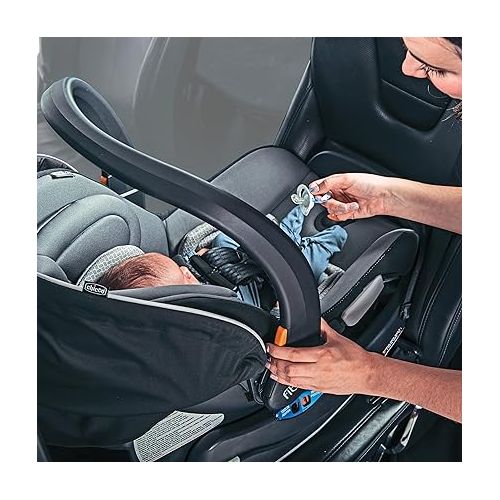 치코 Chicco Fit2® Adapt Infant and Toddler Car Seat and Base, Rear-Facing Seat for Infants and Toddlers 4-35 lbs., Includes Infant Head and Body Support, Compatible with Chicco Strollers | Ember/Black