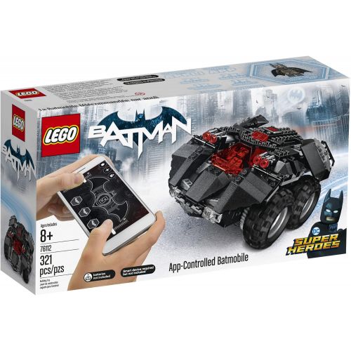  LEGO DC Super Heroes App-controlled Batmobile 76112 Remote Control (rc) Batman Car, Best-Seller Building Kit and Toy for Boys (321 Pieces) (Discontinued by Manufacturer)