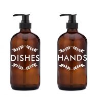 Rail19 Dish Soap Dispenser Set - Laurel Hands + Dishes Soap Hand Soap Dispenser Set Perfect for The Kitchen Sink