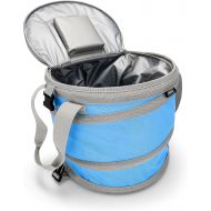 Camco Pop-Up Cooler - Lightweight, Waterproof and Insulated Pops Open for Use and Collapses Flat for Storage | Perfect for the Beach, Pool, Camping, Tailgating and Travel - Blue (5