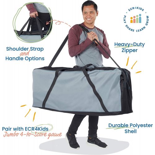  ECR4Kids Jumbo 4-to-Score Carrying?Bag -?Easy Transport for Giant Sized 4-in-a-Row Game, Canvas Carrying Bag for Oversized Outdoor Game, Life Size Yard Game Storage Case