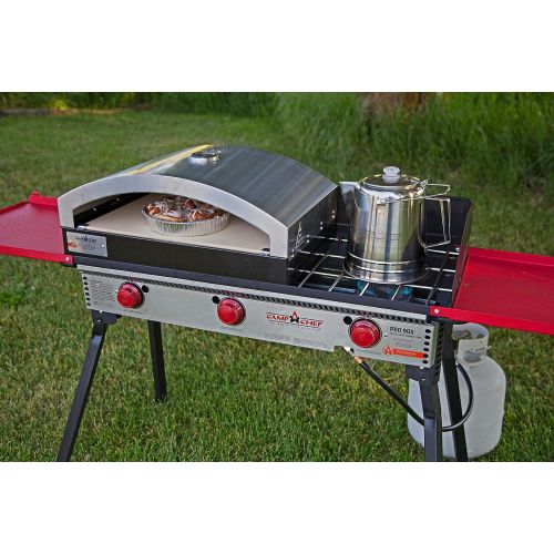  Camp Chef Artisan Outdoor Pizza Oven, 16 Two Burner Accessory, Ceramic Pizza Stone, 16 in. x 24 in. x 9 in