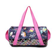 FAB Starpoint Nickelodeon JoJo Siwa Pink Denim Sequin Unicorn Sticker Duffle Bag for Girls