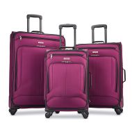 American Tourister Pop Max 3-Piece Softside (SP21/25/29) Luggage Set with Multi-Directional Spinner Wheels, Berry