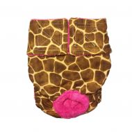 Barkerwear Dog Diapers - Made in USA - Giraffe Washable Dog Diaper for Incontinence, Housetraining and Dogs in Heat
