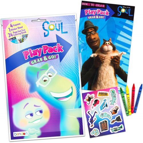 디즈니 Disney Studio Disney Soul Party Favors Bundle Set ~ 12 Pack Mini Disney Soul Coloring Books Disney Activity Set with Stickers (Disney Soul Party Supplies)