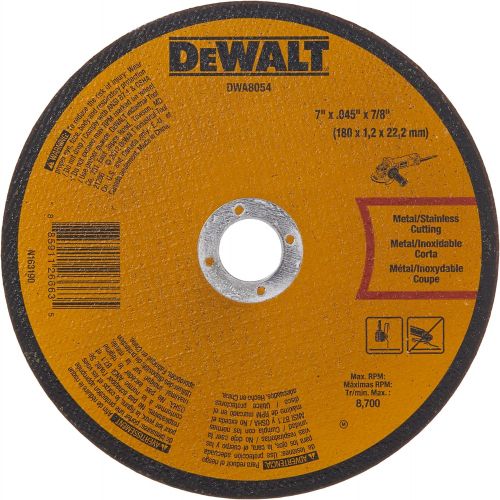  [아마존베스트]DEWALT DWA8054 Metal Cut-Off Wheel, 7-Inch X .045-Inch X 7/8-Inch