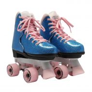 Circle Society Classic Adjustable Indoor and Outdoor Childrens Roller Skates - Bling Bubble Gum ,3-7 US