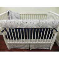 Just Baby Designs Inc Airplane Nursery Bedding, Baby Boy Airplane Crib Bedding Set Hayes, Boy Baby Bedding, Crib Rail Cover, Navy Crib Bedding - Choose Your Pieces
