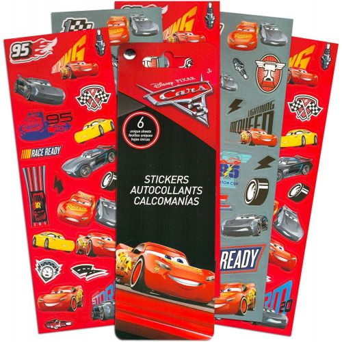 디즈니 Disney Cars 3 Movie Cars Stickers Party Favors Bundle of 16 Sheets 420+ Stickers Cars Party Supplies