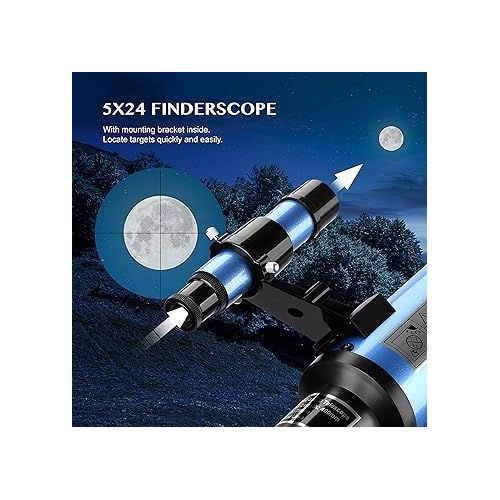  AOMEKIE 40070 Telescopes for Astronomy Beginners Kids and Adults 70mm Astronomical Telescopes with Adjustable Tripod K6/25 Eyepieces Phone Adapter
