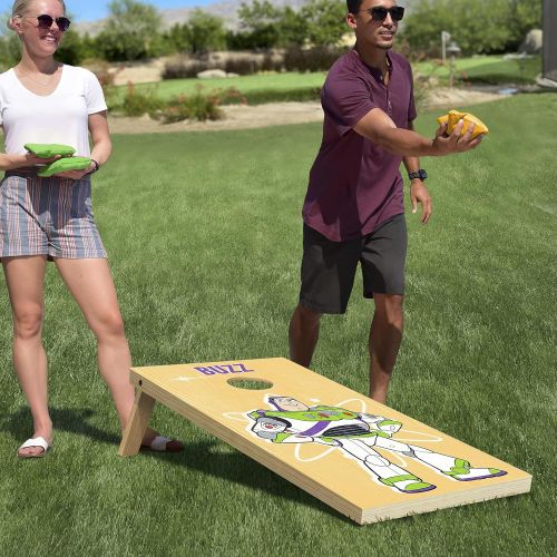  Disney Cornhole Set by GoSports - Regulation and Travel Size - Choose Between Mickey and Minnie and Toy Story