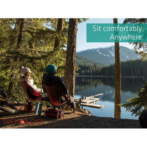 트렉 TREKOLOGY YIZI GO Compact Camping Chairs for Adults,Kids Camping Chair, Foldable Camping Chairs Ultra Light, Portable Camping Chair, Ultralight Camping Chair Lightweight Backpackin