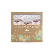 Angel Dear Pair and a Spare 3 Piece Blanket Set, Pink Bulldog