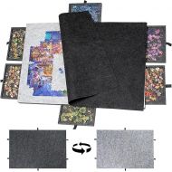 Lavievert 2-in-1 Reversible Puzzle Board with 6 Drawers & Cover Mat, Lightweight Double-Sided Felt Puzzle Plateau for Adults & Kids, Portable Jigsaw Puzzle Table for Games Up to 1500 Pieces