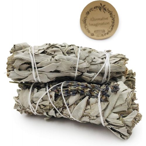  인센스스틱 Alternative Imagination California White Sage with Lavender Incense Wands. for Aromatherapy, Cleansing, Meditation, Yoga, and Smudging. Pack of 3.