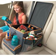 High Road Car Organizer for Kids with Cooler and Snack Tray (Gray)