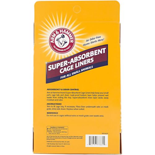  Arm & Hammer for Pets Super Absorbent Cage Liners for Guinea Pigs, Hamsters, Rabbits & All Small Animals | Best Cage Liners for Small Animals, 7 Count Small Animal Pet Products